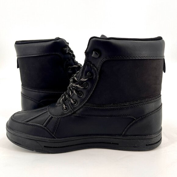 Nautica Lockview Mens Lined Duck Boots Size 8 Black New Damaged Box main image 4